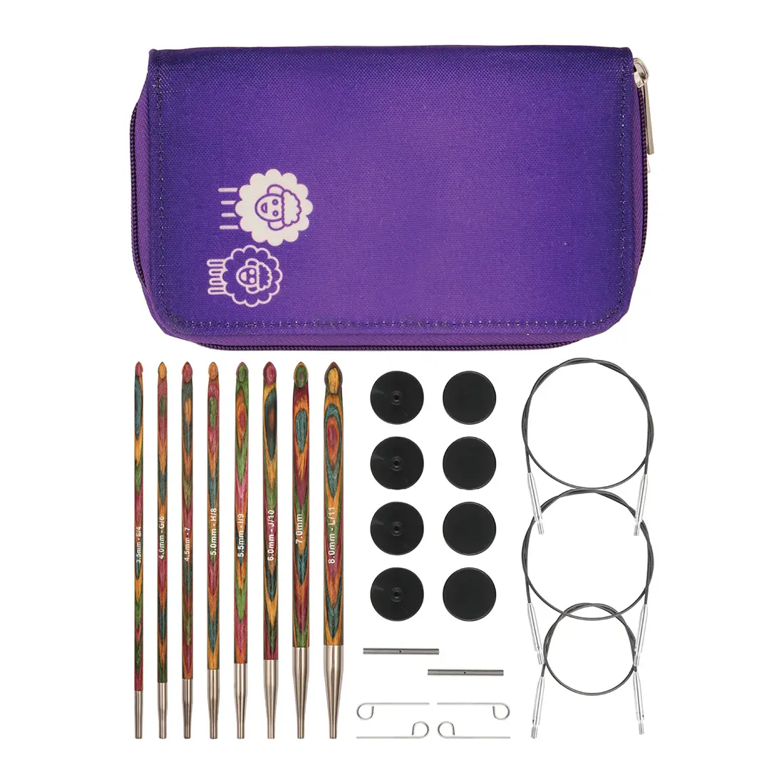 KnitPro Symfonie Interchangeable Tunisian Crochet Hook Set