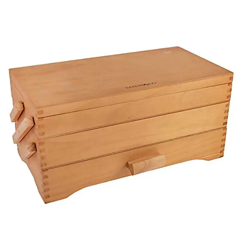 Milward Pine Wood Cantilever Craft Box