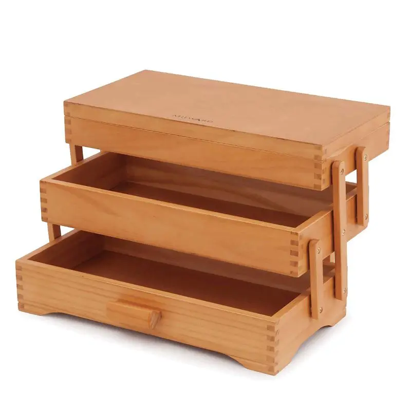Milward Pine Wood Cantilever Craft Box