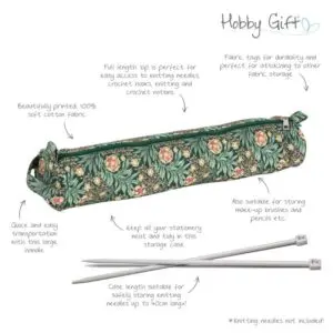 Designed for knitting enthusiasts, this spacious needle storage case is the perfect accessory