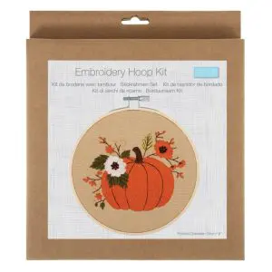 Trimits Pumpkin Embroidery Kit with Hoop