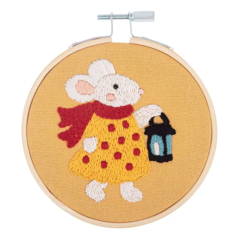 Trimits Mini Miss Mouse Embroidery Kit with Hoop
