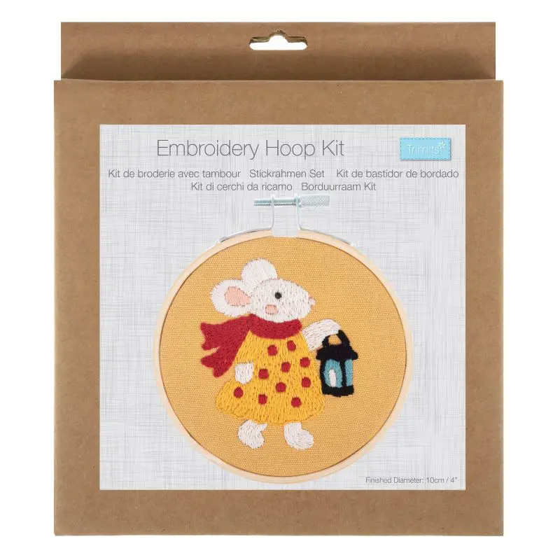 Trimits Mini Miss Mouse Embroidery Kit with Hoop