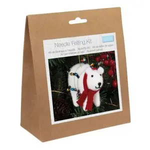 trimits needle felt polar bear kit