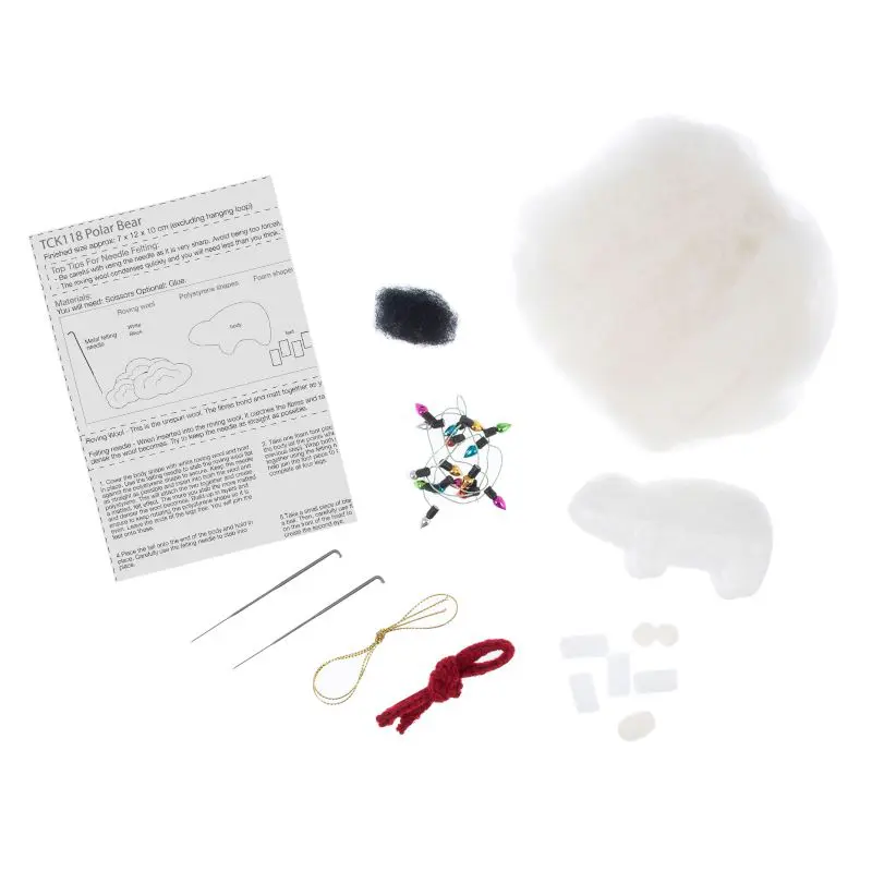 trimits needle felt polar bear kit