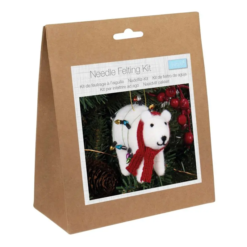 trimits needle felt polar bear kit