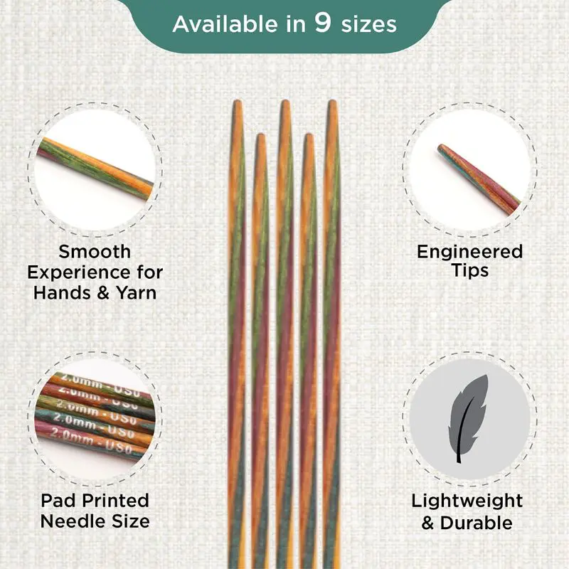 KnitPro Symfonie 2 Set Of 5 Double Pointed Needles