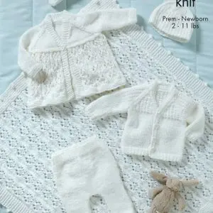 King Cole 6584 Baby DK Premature to Newborn Knitting Pattern