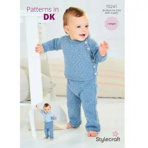 Stylecraft 10241 Baby DK Cardigan & Trousers Knitting Pattern