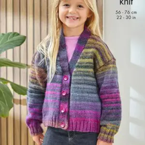 King Cole 6492 Children's DK Cardigan Knitting Pattern