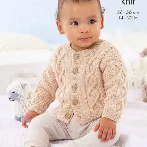 King Cole 6543 Baby DK Cardigans & Sweaters Knitting Pattern
