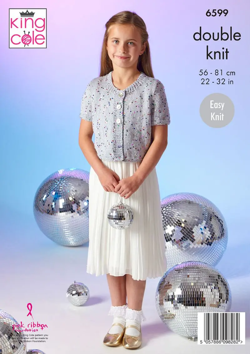 King Cole 6599 Children's DK Cardigan Knitting Pattern