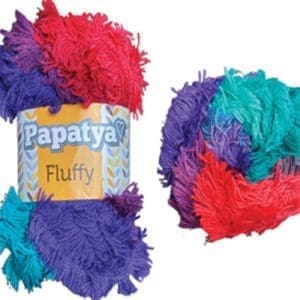 Papatya fluffy eyelash rainbow yarn