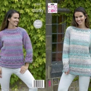 King Cole 5302 Pattern Chunky Sweater Tunic Knitting