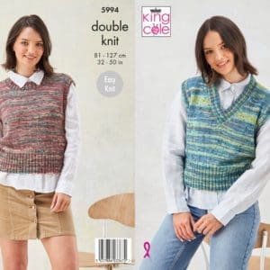 king cole 5994 adult dk top knitting pattern