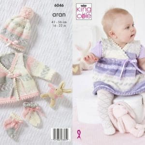 king cole 6046 baby aran pattern