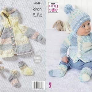 king cole 6048 baby aran knitting pattern