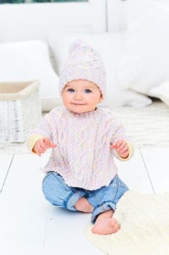 Stylecraft 9976 Knitting Pattern Baby DK Sweater Tank Top |