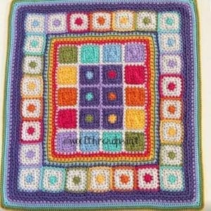 crochet rainbow blanket