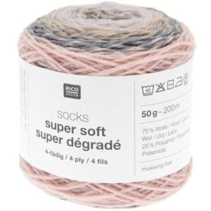 rico super soft 4ply sock yarn dusky pink