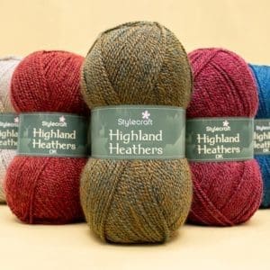 highland heathers aran wool