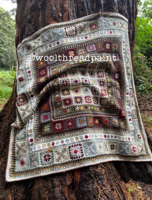 winter walk crochet blanket yarn kit