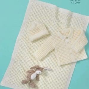 King cole baby 4ply 5561 cardigan blanket hat crochet pattern