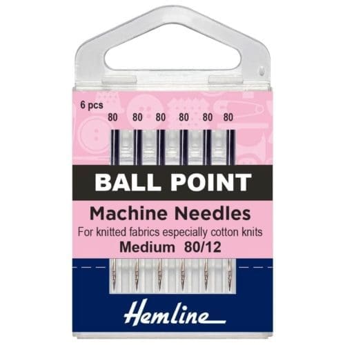 Hemline Machine Needles Ballpoint 80 12