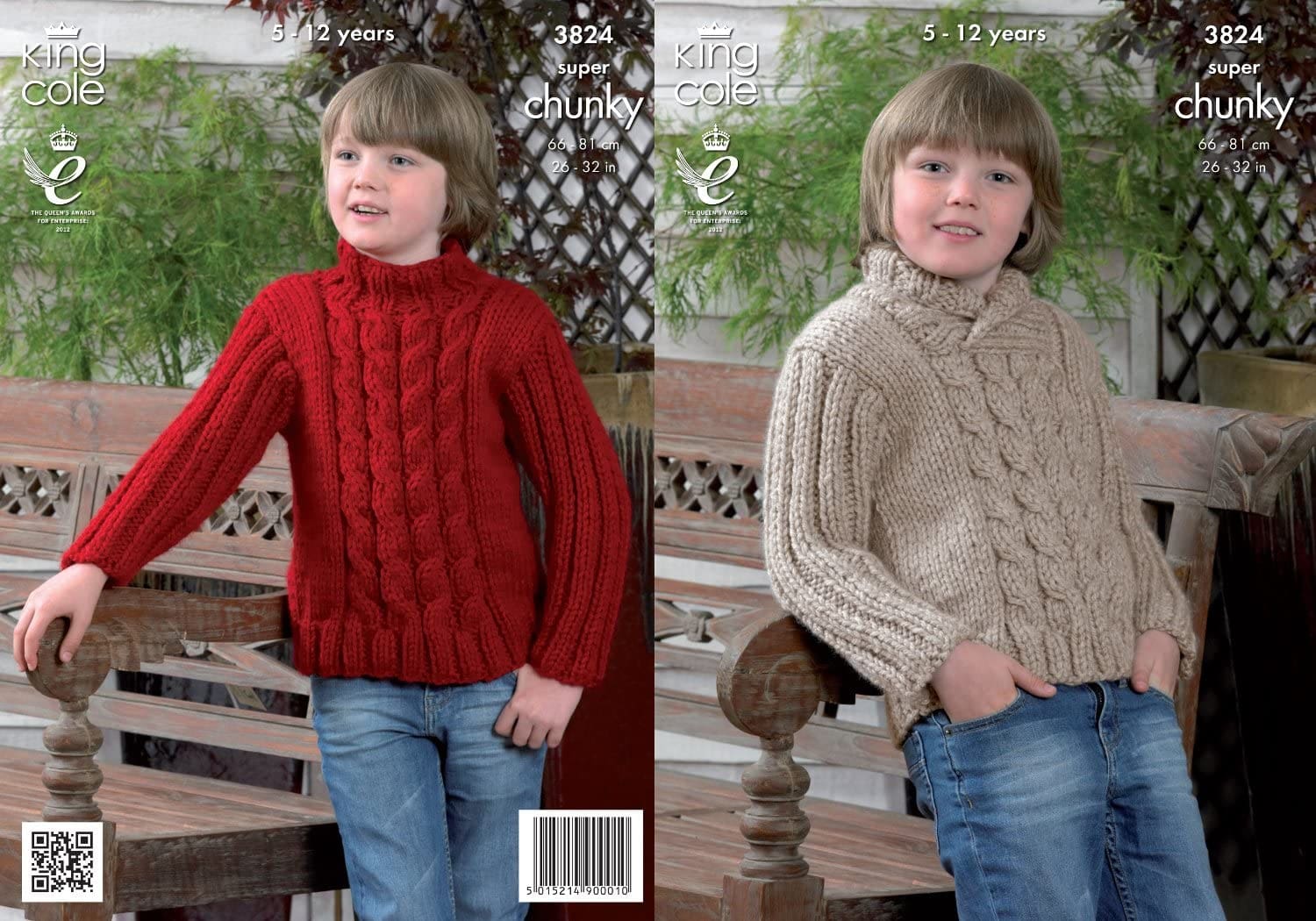 King Cole 3824 Child Super Chunky Knitting Pattern The Wool Shop