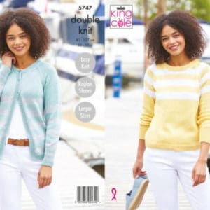 King Cole 5747 DK Cardigan Sweater Knitting Pattern