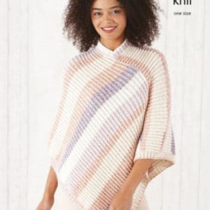 King Cole  5785 DK Poncho Knitting Pattern