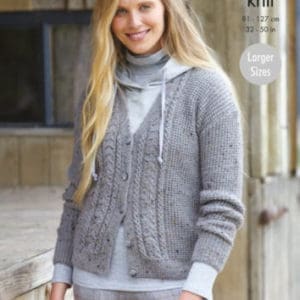 King Cole 5792 DK Adult Cardigan Waistcoat Knitting Pattern