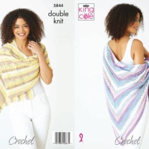 King Cole 5844 Shawl Crochet Pattern