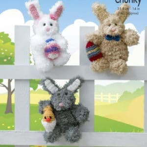 King Cole 9095 Easter Bunny Super Chunky Tufty Crochet Pattern