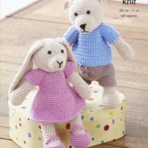 King Cole 9126 Bear and Rabbit Crochet Pattern