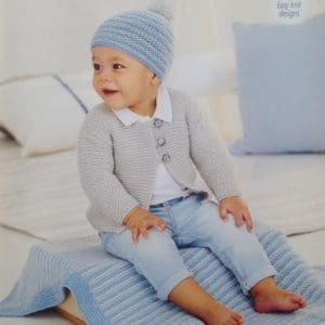 Stylecraft 9530 DK Baby Cardigan Hat Blanket Knitting Pattern