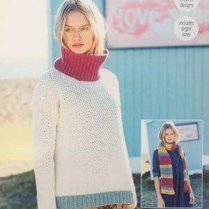 Stylecraft 9633 Sweater Scarf Crochet Pattern