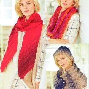 Stylecraft 9221 Adult Aran Scarf Knitting Pattern