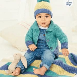 Stylecraft 9757 Baby DK Cardigan Hat Knitting Pattern