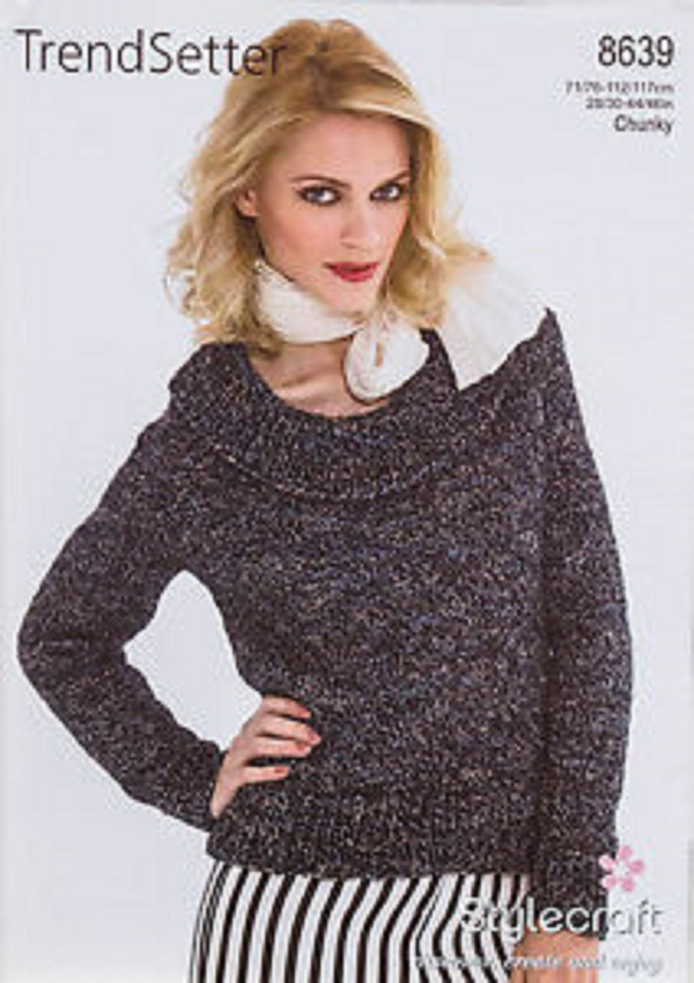 Stylecraft  8639 Adult Chunky Sweater  Knitting Pattern