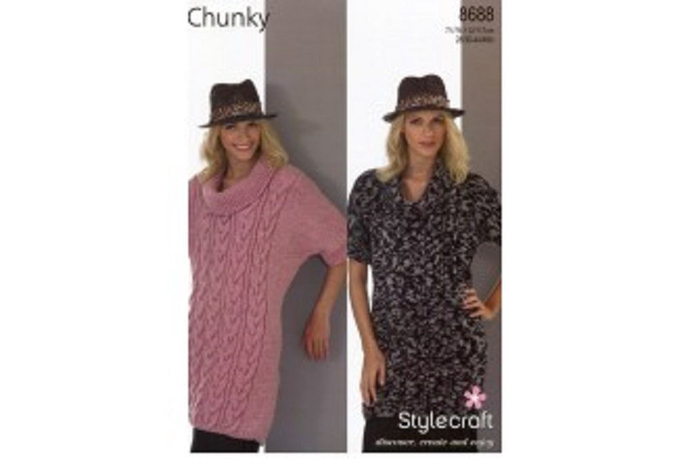 Stylecraft  8688 Adult Chunky Tunic Knitting Pattern