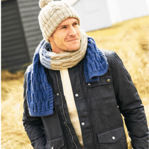 Stylecraft 9878 Mens Aran Hat Scarf Knitting Pattern