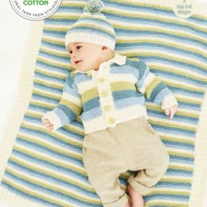 Stylecraft 9831 Baby DK Jacket Hat Blanket Knitting Pattern