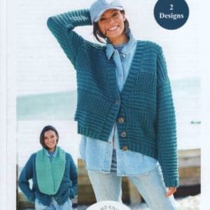 UKHKA 251 Adult Chunky Jacket Snood Knitting Pattern