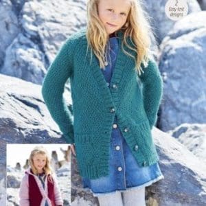 Stylecraft 9933 Child Aran Jackets Knitting Pattern