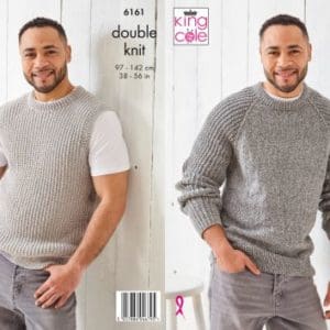 King Cole Mens DK Sweater Slipover Knitting Pattern