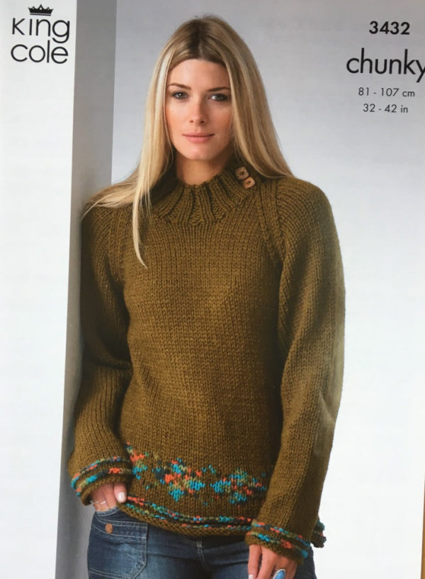 King Cole Knitting Pattern 3432 Chunky Sweater Coat