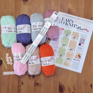 Deluxe Learn To Knit Kit Instructions Needles Wool