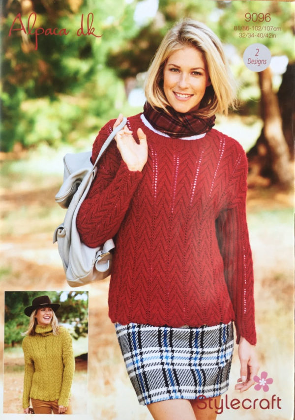 Stylecraft 9096 Adult DK Sweater Knitting Pattern