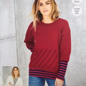 Stylecraft Bellissima DK Knitting Pattern 9587 Sweater Cardigan